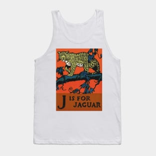 J is for Jaguar ABC Designed and Cut on Wood by CB Falls Tank Top